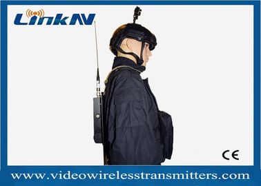 Batteriebetriebene Polizei-Videoübermittler COFDM QPSK HDMI u. niedrige Verschlüsselung CVBS H.264 Verzögerungs-AES256