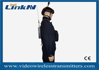 Militärpolizei taktischer Videoübermittler COFDM HDMI Manpack u. CVBS-Zweiwegwechselsprechanlage AES256 batteriebetrieben