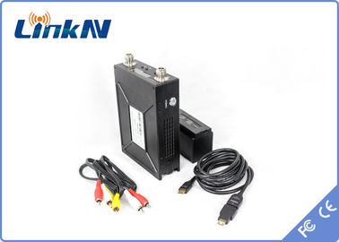 Lange Strecken-batteriebetriebene Polizei-Videoübermittler COFDM QPSK HDMI u. niedrige Verzögerung AES256 CVBS H.264