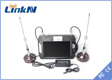 Taktischer COFDM-Empfänger HDMI CVBS mit Batterie-u. Farbbildschirm-hohe Empfindlichkeits-Doppelantennen AES256 DC 12V