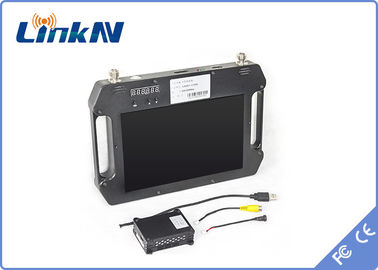 Tragbarer COFDM-Videoempfänger batteriebetriebenes HDMI CVBS mit Anzeigen-Verschiedenartigkeits-Aufnahme AES256 DC 12V