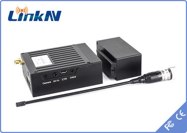 Niedrige Verschlüsselung Detektiv-Mini Hidden Video Transmitters 1km COFDM der Verzögerungs-H.264 hohen Sicherheits-AES256 batteriebetrieben