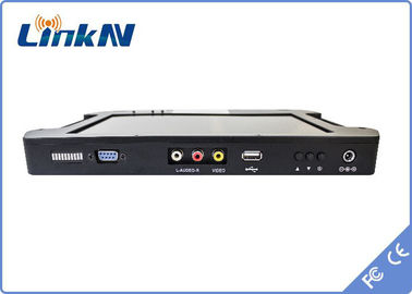 Taktische Videohandverschlüsselung FHD CVBS H.264 des empfänger-COFDM QPSK AES256 mit der Anzeige batteriebetrieben