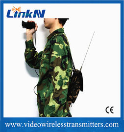 Militärischer taktischer Übermittler HDMI Manpack COFDM u. Spitzenleistung DER CVBS-Zweiwegwechselsprechanlagen-AES256 Verschlüsselungs-2W