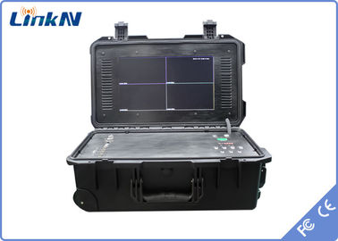 Polizei-COFDM-Videoreceiver mit Batterie und Anzeige AES256 Verschlüsselung 4-Kanal IP65