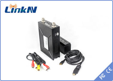 LKAV1506 Langstrecken-Batteriebetriebene Polizeivideotransmitter COFDM HDMI &amp; CVBS H.264 mit geringer Verzögerung AES256
