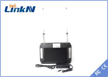 Taktischer tragbarer COFDM-Videoempfänger batteriebetriebenes FHD mit Bandbreite der Anzeigen-Verschiedenartigkeits-Aufnahme-AES256 2-8MHz