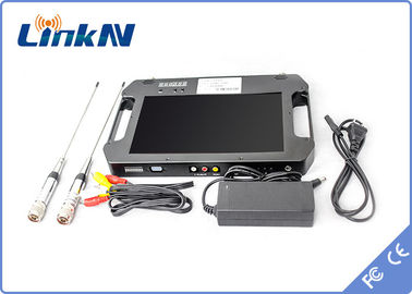 Taktische Videohandverschlüsselung FHD CVBS H.264 des empfänger-COFDM QPSK AES256 mit der Anzeige batteriebetrieben