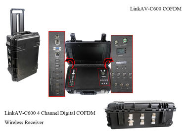 COFDM-Empfänger HDMI CVBS H.264 mit Batterie-u. der Anzeigen-AES256 Verschlüsselung DC 12V