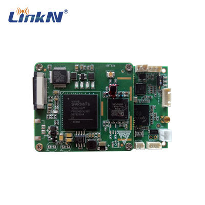 Mini-COFDM QPSK Videoübermittler niedrige Verzögerung AES256 des Soem-Brett-Modul-FHD SDI CVBS 200-2700MHz